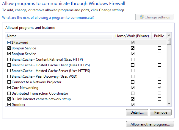 windows firewall filezilla